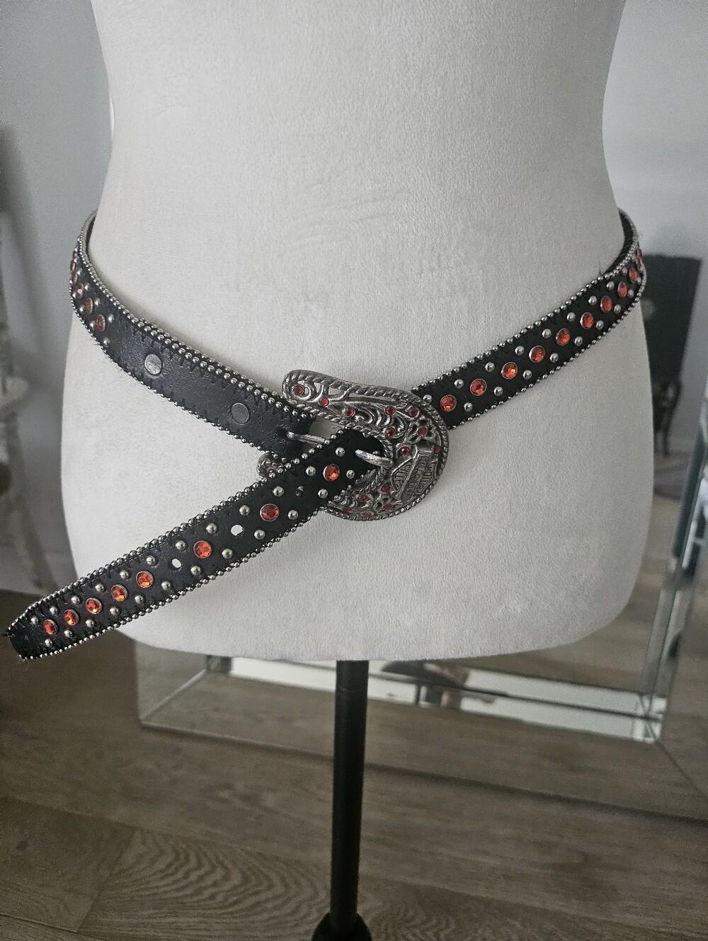 Harley-Davidson 2007 Women's Small S Leather Rhinestone Belt 97687-07VW